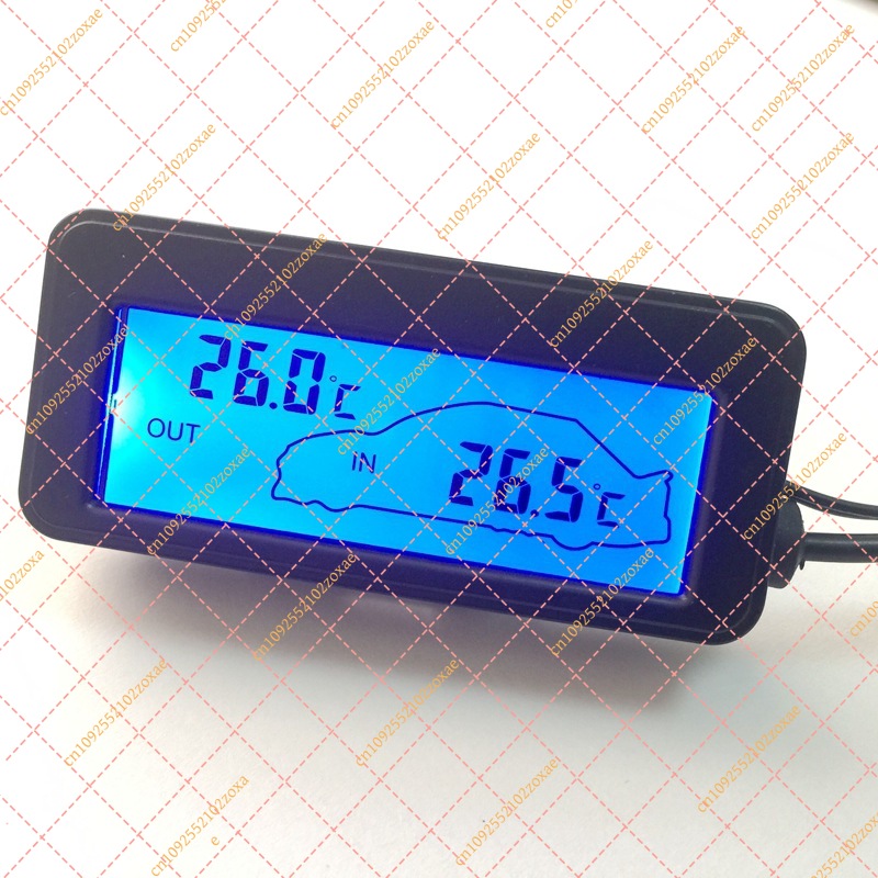 Digital Hygrometer Probe - 12V Dijital Araç Termometresi Higrometre LCD