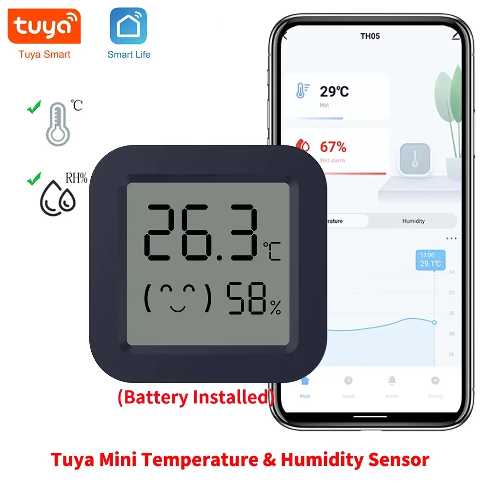 Digital Hygrometer Probe - BT Sıcaklık Nem Sensörü Mini LCD