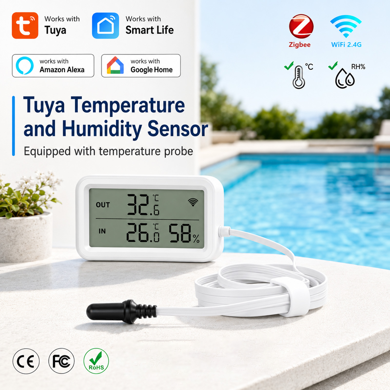 Harici Su Geçirmez Sıcaklık Ne - Digital Hygrometer Probe incelemesi ve fiyatı
